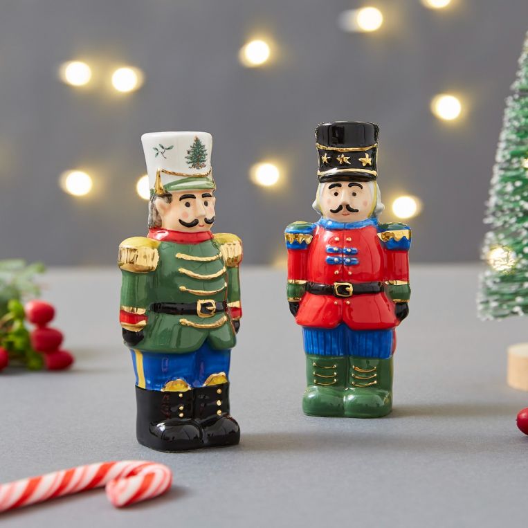 Spode Christmas Tree Nutcracker Salt & Pepper Shakers
