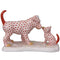 Herend Dog and Cat Fishnet Figurine