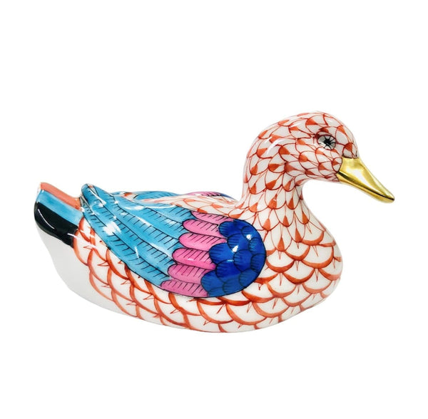 Herend Duck, 15337 Fishnet Figurine