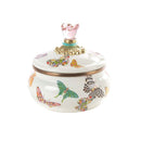 MacKenzie-Childs Butterfly Garden Squashed Pot - White