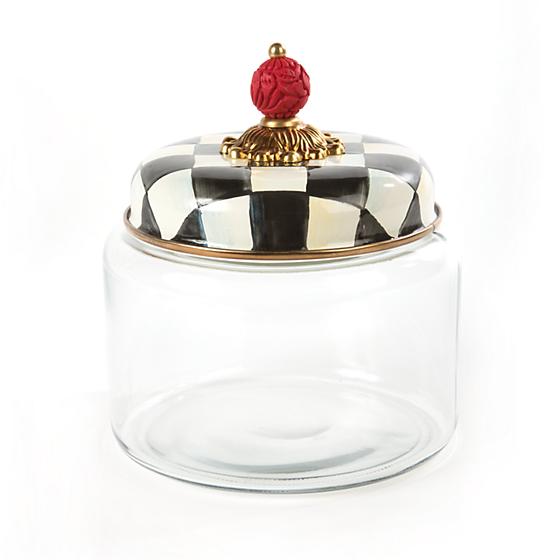 MacKenzie-Childs Courtly Check Enamel Kitchen Canister - Small