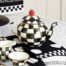 MacKenzie-Childs Courtly Check Enamel Teapot - 4 Cup