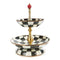 MacKenzie-Childs Courtly Check Enamel Two Tier Compote