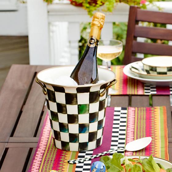 MacKenzie-Childs Courtly Check Enamel Wine Cooler