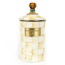MacKenzie-Childs Parchment Check Enamel Canister - Large