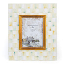 MacKenzie-Childs Parchment Check Enamel Frame - 5 in x 7 in