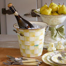 MacKenzie-Childs Parchment Check Enamel Wine Cooler