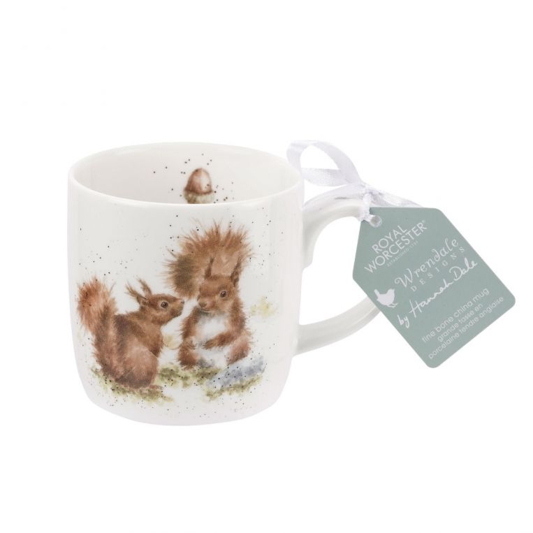 Royal Worcester Wrendale Designs Between Friends Squirrel Mug