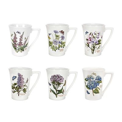 Portmeirion Botanic Garden Mandarin Mugs Set of 6