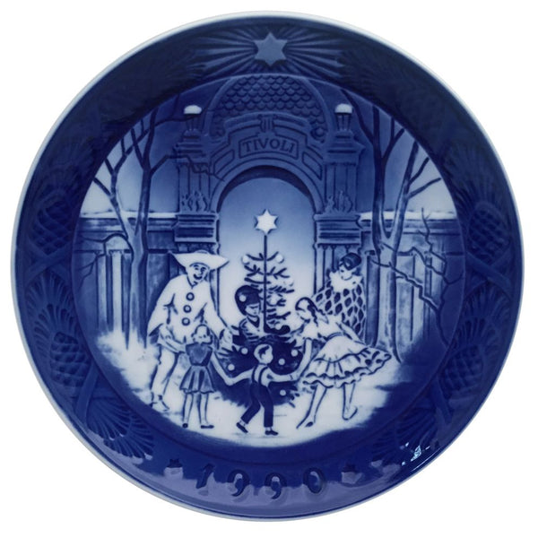 Royal Copenhagen Christmas Plate 1990 - Christmas at Tivoli