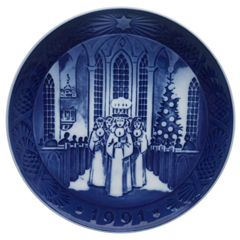 Royal Copenhagen Christmas Plate 1991 - The Festival of Santa Lucia