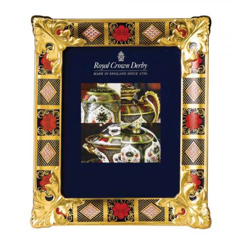Royal Crown Derby Old Imari Solid Gold Band Picture Frame L/S
