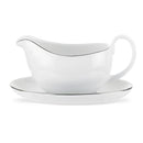 Royal Worcester Classic Platinum Sauce Boat & Stand