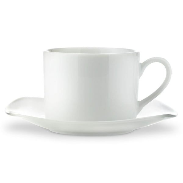 Royal Worcester Classic White Tea Cup & Sqaure Saucer