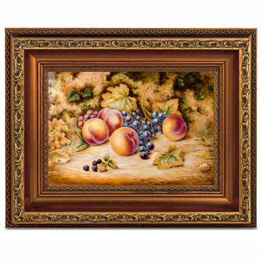 Royal Worcester Painted Fruit Plaque with Frame Large