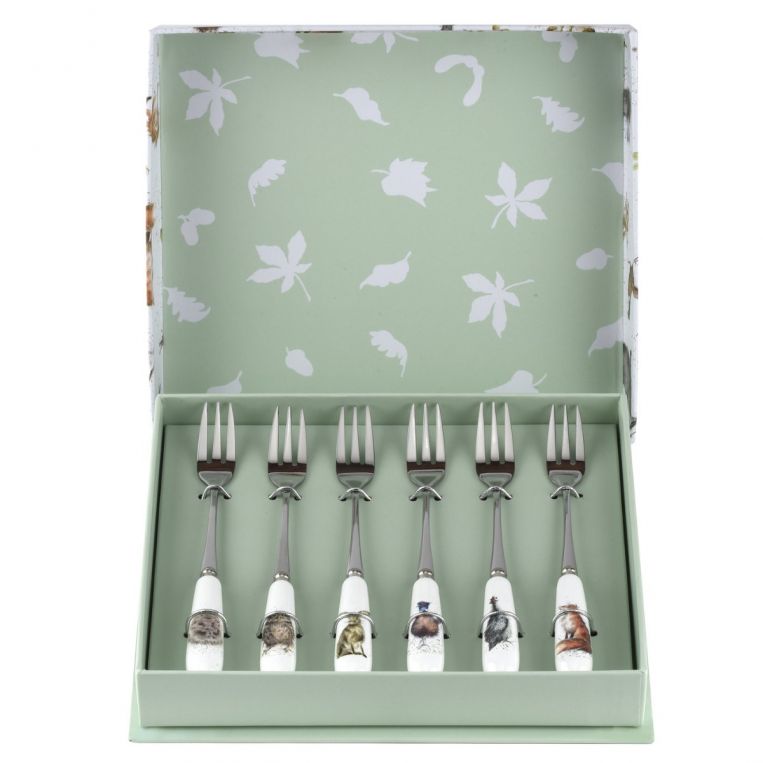 Royal Worcester Wrendale Designs Pastry Forks Set of 6