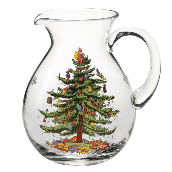 Spode Christmas Tree Glass Pitcher 6pt