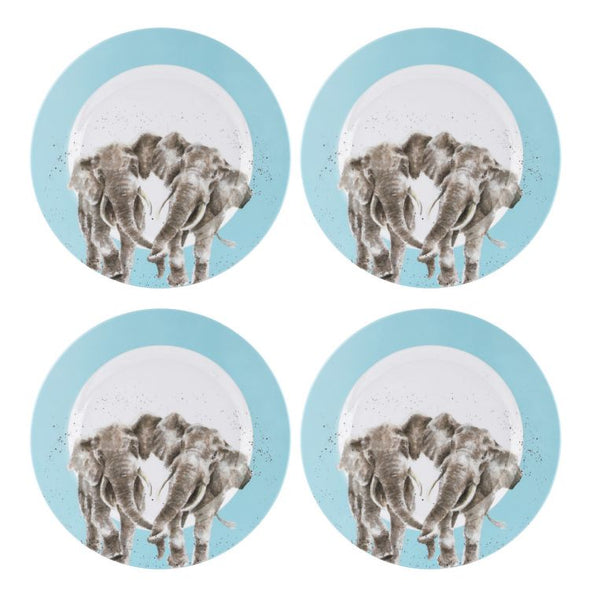 Royal Worcester Wrendale Designs Melamine Dinner Plates - Elephant Set of 4