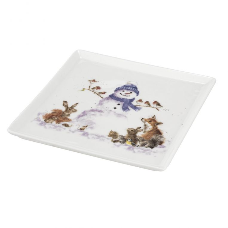 Royal Worcester Wrendale Designs Square Plate - Gathered Around